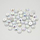 Demi facettes dos plaqué rond taiwan perles de strass acryliques ACRT-M08-6-07-1