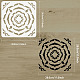 Fingerinspire Pochoir de carrelage à motif floral 11.8x11.8 pouce réutilisable symétrie fleur peinture pochoir bricolage papier peint alternative grand plastique effet d'ondulation pochoir floral pour sol mur meubles tissu DIY-WH0383-0085-2
