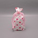 プラスチックポーチ  リボン巾着袋  ハート柄の長方形  ピンク  23x15x0.08cm ABAG-TAC0006-03-1