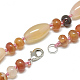 Colliers de perles naturelles cornaline NJEW-S388-18-2