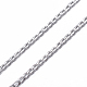 Collares de cadena de bordillo de 304 acero inoxidable NJEW-K099-04P-2