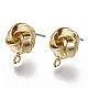 Iron Stud Earring Findings IFIN-T014-09G-NR-2