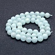 Chapelets de perles en aigue-marine naturelle G-P342-10B-8mm-AB+-3