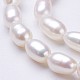 Fili di perle di perle d'acqua dolce coltivate naturali PEAR-P002-23-3