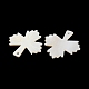 天然淡水シェルのペンダント  葉のチャーム  貝殻色  29x28.5x2mm  穴：1.6mm SHEL-K006-10-2