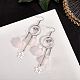 Boucles d'oreilles chandelier en quartz rose naturel EJEW-SW00017-03-5