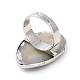 Concha de abulón de latón chapado en platino / anillos de concha de paua RJEW-E023-02-4