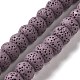 Natural Lava Rock Dyed Beads Strands G-Z036-B01-M-2