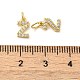 Brass Micro Pave Cubic Zirconia Pendants KK-M273-02G-Z-3