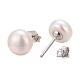 Orecchini a bottone di perle EJEW-Q701-01B-3