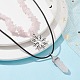 Ensemble de colliers avec pendentif soleil en alliage et balle de quartz rose naturel NJEW-JN04514-04-2