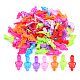子供のヘアアクセサリー  プラスチックダッカール  花  ミックスカラー  38x18.5x15mm OHAR-S197-071-1