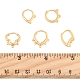 10 шт. 5 стиля латунная фурнитура для сережек-колец KK-FS0001-72-5