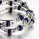 Five Loops Wrap Glass Beads Bracelets BJEW-JB01962-01-2