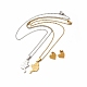 Coeur avec garçon et fille couple pendentif colliers et boucles d'oreilles SJEW-E045-05GP-1