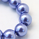 Backen gemalt pearlized Glasperlen runden Perle Stränge HY-Q003-6mm-09-3