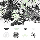 Chgcraft 200 個 8 スタイルのプラスチックのおもちゃ  怖いハロウィーンのおもちゃ  蜘蛛と蜘蛛の巣とコウモリ  ミックスカラー  14~53.5x20~51x1.5~6mm AJEW-CA0003-74-1