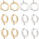 12 шт. 2 цвета 201 нержавеющая сталь серьги-кольца Huggie Hoop фурнитура STAS-UN0028-58-1