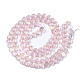 Electroplate Transparent Glass Beads Strands EGLA-Q125-001B-2