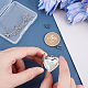 Dikosmetisches Edelstahl-Herz mit geschnitztem Muster DIY-DC0001-19-3
