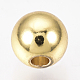 真鍮製スペーサービーズ  ラウンド  ゴールドカラー  6x5mm  穴：1.8mm KK-Q738-6mm-03G-1
