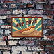 CREATCABIN Hot Dogs Tin Sign Fast Food Metal Retro Vintage Painting Poster Wall Decor Funny Sign for Hot Dogs Truck Coffee Restaurant Home Kitchen Bar Pub Shop 12 x 8inch AJEW-WH0157-409-5