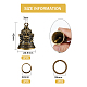 SUPERFINDINGS Biker Hanging Charms Kit Including 4pcs Brass Lion Bell Pendants and 4pcs Key Rings DIY-FH0004-77-2