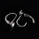 Accessoires pour boucles d'oreilles dormeuses en argent sterling plaqué rhodium X-STER-I017-084I-P-5