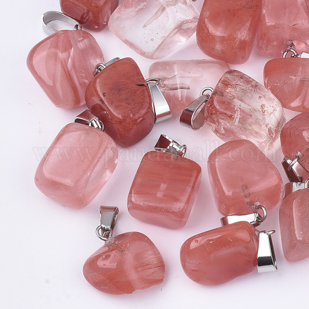 Wholesale Cherry Quartz Glass Pendants