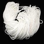 7 Inner Cores Polyester & Spandex Cord Ropes, Solid Color, for Rope Bracelets Making, White, 4~5mm, about 109.36 yards(100m)/bundle, 420~500g/bundle