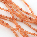 Natürlichen roten Aventurin runde Perlen Stränge, 8.5 mm, Bohrung: 1.2 mm, ca. 47 Stk. / Strang, 15.5 Zoll