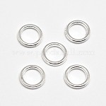 Alloy Linking Rings, Circle Frames, Lead Free & Cadmium Free, Silver Color Plated, 8x1.2mm, Hole: 5.5mm