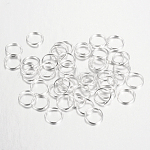 Eisen offenen Ringe springen, Silber, 4x0.7 mm, 21 Gauge, Innendurchmesser: 2.6 mm, ca. 25000 Stk. / 1000 g