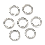 Открытые соединительные кольца из нержавеющей стали марки 304, не тускнеющие, распиловка, бесшовный круглый, цвет нержавеющей стали, 10x1.4 мм, внутренний диаметр: 7.2 мм, отверстие : 7 мм