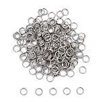 160pcs Jewelry Findings Original Color 304 Stainless Steel Split Rings, Double Loops Jump Rings, 5x1.2mm, about 3.8mm inner diameter,about 160pcs/10g