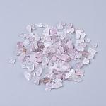 Chip perles en quartz rose naturel, pas de trous / non percés, 2~8x2~4mm, environ 8500 pcs/500 g