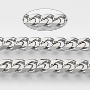 201 Stainless Steel Cuban Link Chains STAS-R100-23