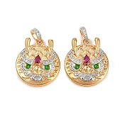 Латунные микро проложить кубического циркония подвески KK-K351-53G