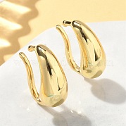 Серьги-каффы из латуни-капельки EJEW-A132-11G
