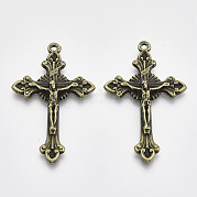 Alloy Crucifix Cross Pendants EA7407Y-AB
