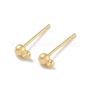 Латунные гвоздики серьги фурнитура KK-H503-29G-02