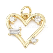 Латунные микропаве прозрачные подвески с фианитом KK-G522-53G-03