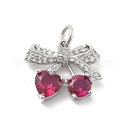 Латунные микропаве прозрачные подвески с фианитом KK-L228-38P