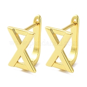 Женские серьги-гвоздики из латуни с буквами EJEW-A038-01X-G