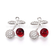 Подвески из латуни микропаве с фианитами и стеклом KK-T076-01P