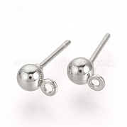 Железные шарики серьги KK-R071-09P