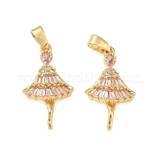 Латунные микро проложить кубического циркония подвески KK-L256-27G