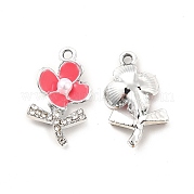 Rhinestone сплава эмали подвески ENAM-K020-01C