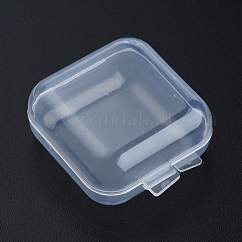 プラスチックビーズ収納ケース  長方形  透明  4x3.45x1.8cm