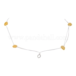 2 шт. 2 стиля ожерелья из бусин из натурального топаза и нефрита и синтетической бирюзы с соединительными кольцами из нержавеющей стали 304 и нейлоновой нитью NJEW-JN05215